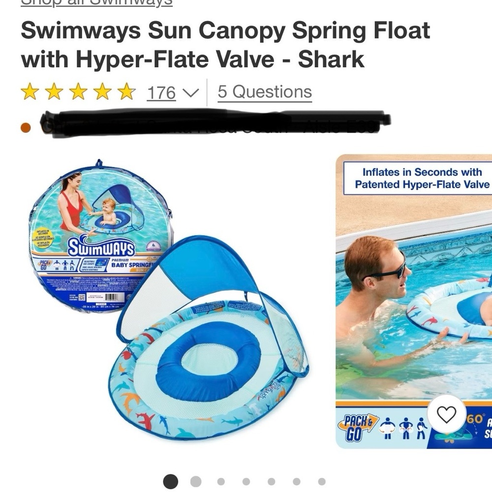 Baby Spring float with Sun canopy